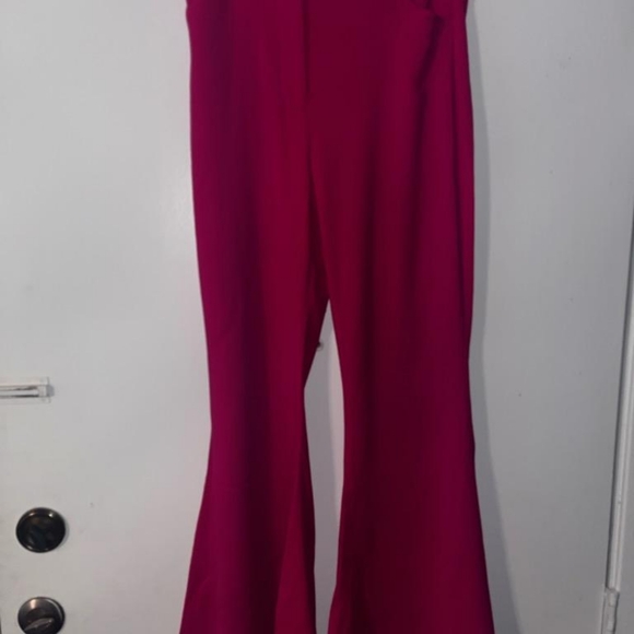 Bright Wide leg Fuchsia pants from Express size 8 new with tags petite - Picture 3 of 6